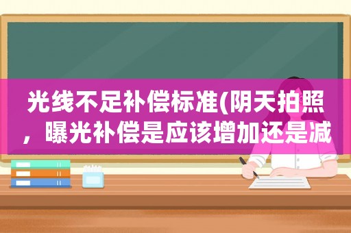 光線不足補償標準(陰天拍照，曝光補償是應該增加還是減少啊？)