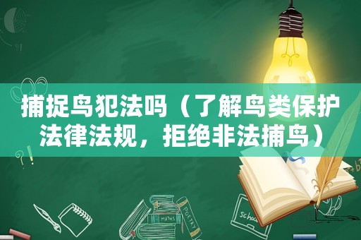 捕捉鳥犯法嗎（了解鳥類保護法律法規，拒絕非法捕鳥）