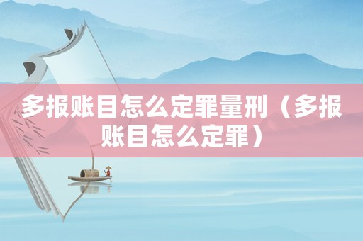 多報賬目怎么定罪量刑（多報賬目怎么定罪）