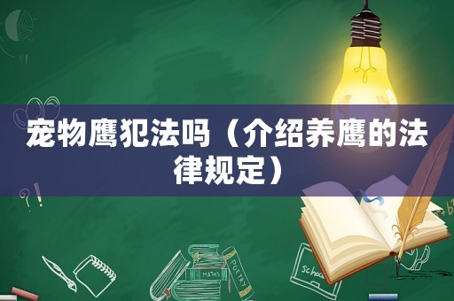 寵物鷹犯法嗎（介紹養(yǎng)鷹的法律規(guī)定）