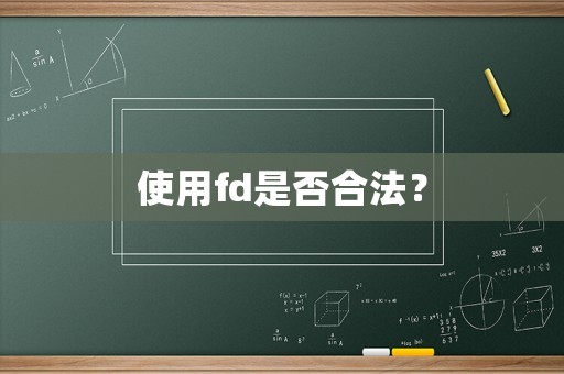 使用fd是否合法？