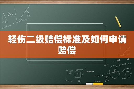 輕傷二級賠償標準及如何申請賠償