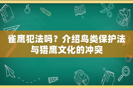 雀鷹犯法嗎？介紹鳥類保護法與獵鷹文化的沖突