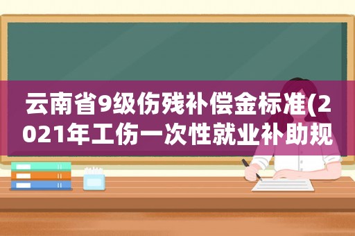云南省9級(jí)傷殘補(bǔ)償金標(biāo)準(zhǔn)(2021年工傷一次性就業(yè)補(bǔ)助規(guī)定？)
