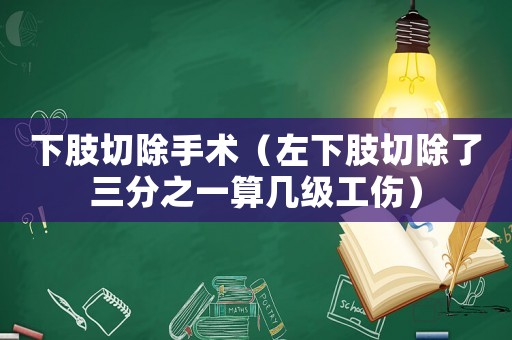 下肢切除手術（左下肢切除了三分之一算幾級工傷）