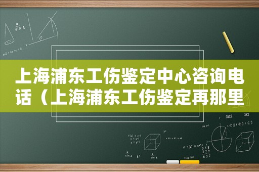 上海浦東工傷鑒定中心咨詢電話（上海浦東工傷鑒定再那里）