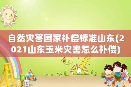 自然災(zāi)害國(guó)家補(bǔ)償標(biāo)準(zhǔn)山東(2021山東玉米災(zāi)害怎么補(bǔ)償)