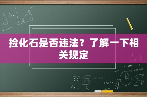 撿化石是否違法？了解一下相關規定