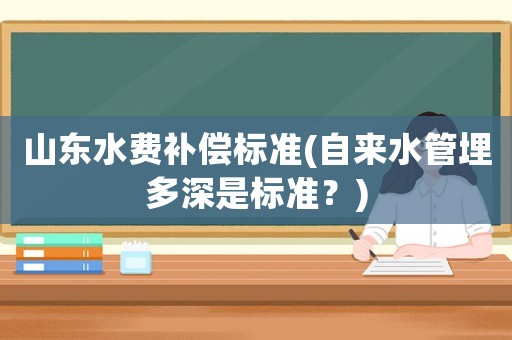 山東水費補償標準(自來水管埋多深是標準？)