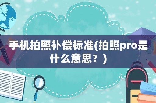 手機拍照補償標準(拍照pro是什么意思？)