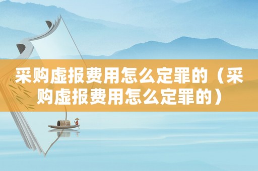 采購虛報費用怎么定罪的（采購虛報費用怎么定罪的）