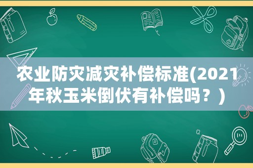 農業防災減災補償標準(2021年秋玉米倒伏有補償嗎？)