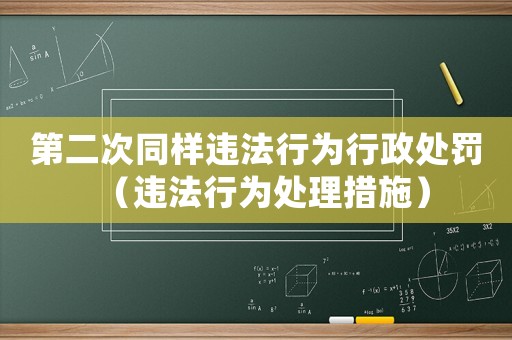 第二次同樣違法行為行政處罰（違法行為處理措施）