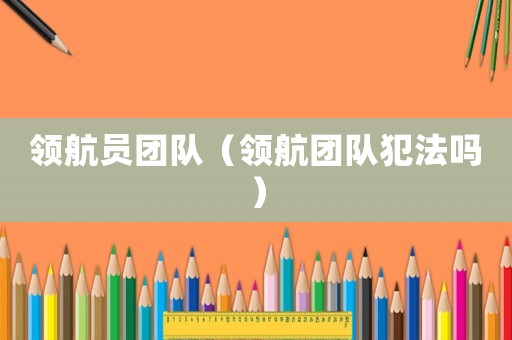 領航員團隊（領航團隊犯法嗎）