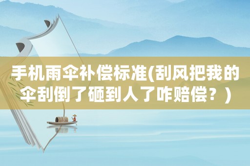 手機雨傘補償標準(刮風把我的傘刮倒了砸到人了咋賠償？)