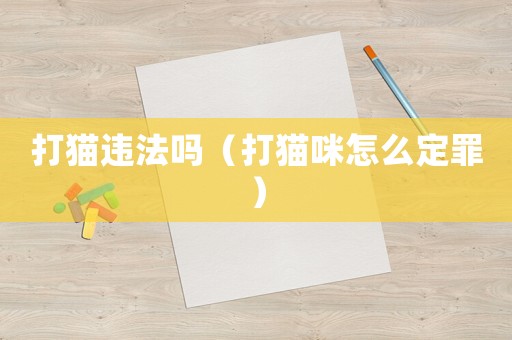 打貓違法嗎（打貓咪怎么定罪）