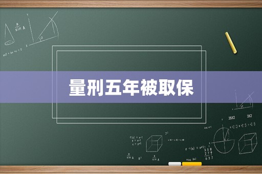 量刑五年被取保
