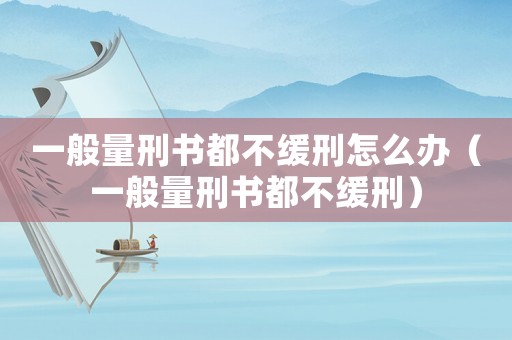 一般量刑書都不緩刑怎么辦（一般量刑書都不緩刑）