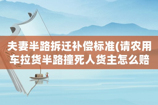 夫妻半路拆遷補償標準(請農用車拉貨半路撞死人貨主怎么賠償？)