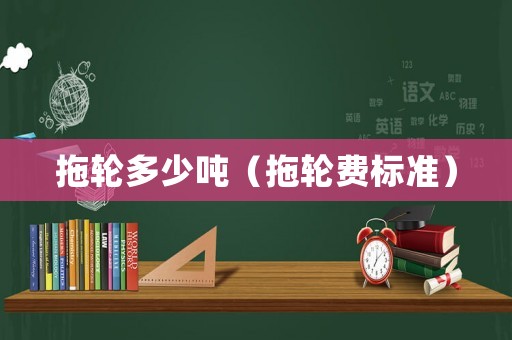 拖輪多少噸（拖輪費(fèi)標(biāo)準(zhǔn)）