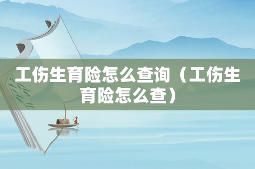 工傷生育險(xiǎn)怎么查詢（工傷生育險(xiǎn)怎么查）