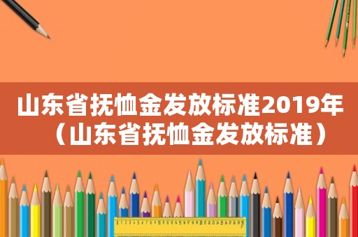 山東省撫恤金發放標準2019年（山東省撫恤金發放標準）