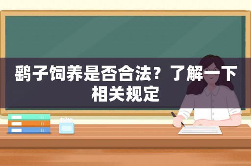 鷂子飼養是否合法？了解一下相關規定