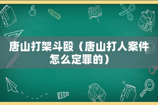 唐山打架斗毆（唐山打人案件怎么定罪的）