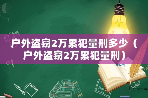 戶外盜竊2萬累犯量刑多少（戶外盜竊2萬累犯量刑）