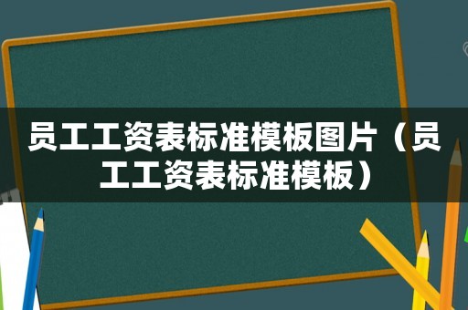 員工工資表標準模板圖片（員工工資表標準模板）