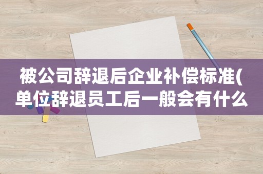 被公司辭退后企業(yè)補(bǔ)償標(biāo)準(zhǔn)(單位辭退員工后一般會有什么補(bǔ)償)