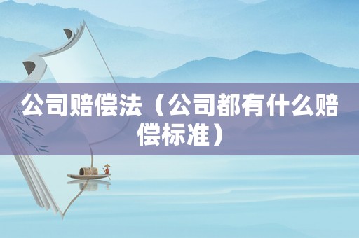 公司賠償法（公司都有什么賠償標準）