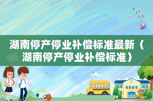 湖南停產停業補償標準最新（湖南停產停業補償標準）