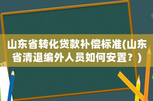 山東省轉化貸款補償標準(山東省清退編外人員如何安置？)