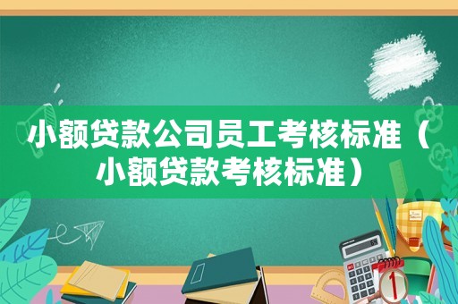 小額貸款公司員工考核標(biāo)準(zhǔn)（小額貸款考核標(biāo)準(zhǔn)）