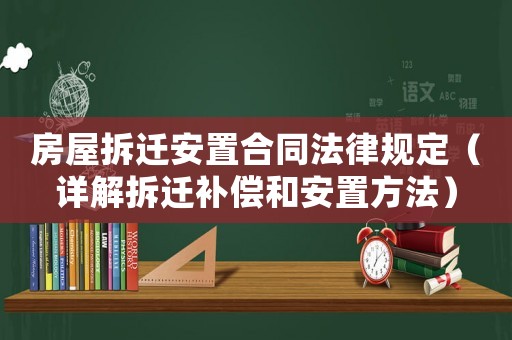 房屋拆遷安置合同法律規定（詳解拆遷補償和安置方法）