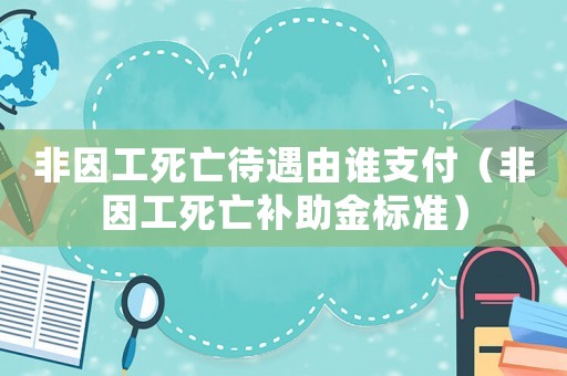 非因工死亡待遇由誰支付（非因工死亡補助金標準）