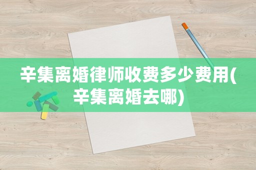 辛集離婚律師收費多少費用(辛集離婚去哪)