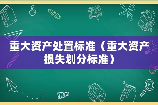 重大資產處置標準（重大資產損失劃分標準）