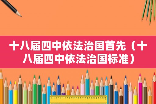 十八屆四中依法治國首先（十八屆四中依法治國標(biāo)準(zhǔn)）