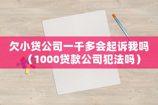 欠小貸公司一千多會起訴我嗎（1000貸款公司犯法嗎）