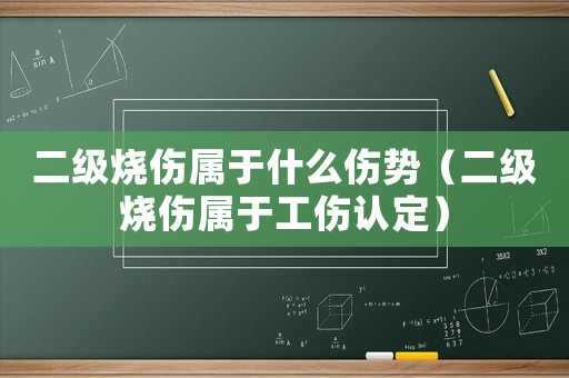 二級燒傷屬于什么傷勢（二級燒傷屬于工傷認定）