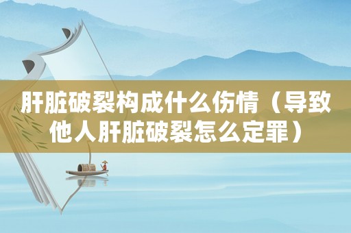 肝臟破裂構成什么傷情（導致他人肝臟破裂怎么定罪）