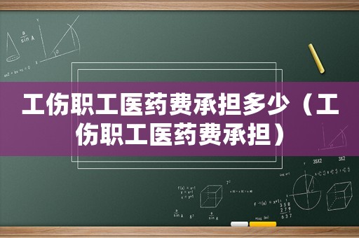 工傷職工醫藥費承擔多少（工傷職工醫藥費承擔）