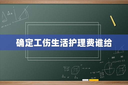 確定工傷生活護理費誰給