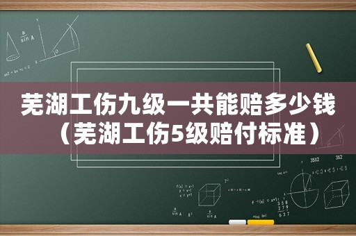 蕪湖工傷九級一共能賠多少錢（蕪湖工傷5級賠付標準）