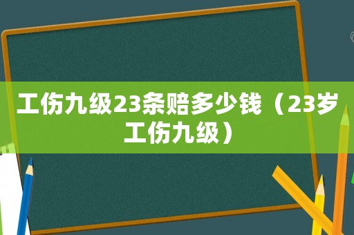 工傷九級23條賠多少錢（23歲工傷九級）