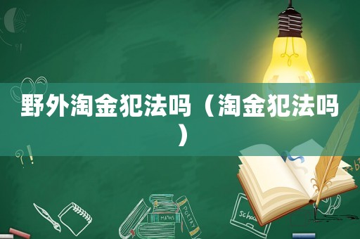 野外淘金犯法嗎（淘金犯法嗎）