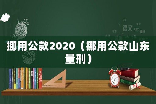 挪用公款2020（挪用公款山東量刑）