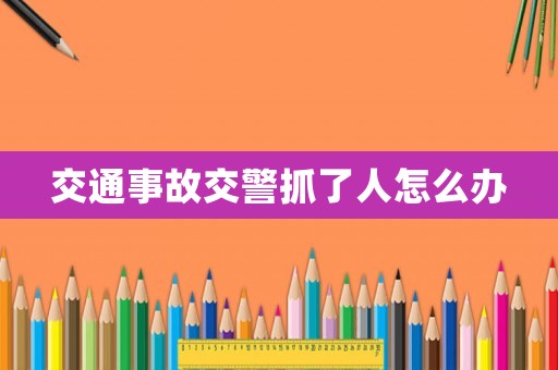 交通事故交警抓了人怎么辦
